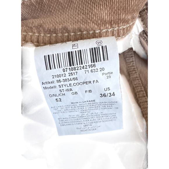 Brax Cooper Fancy Brown Corduroys - Picture 4 of 7